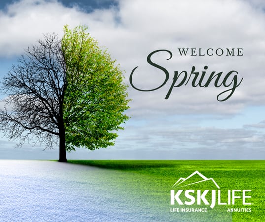 White Green Simple Spring Facebook Post